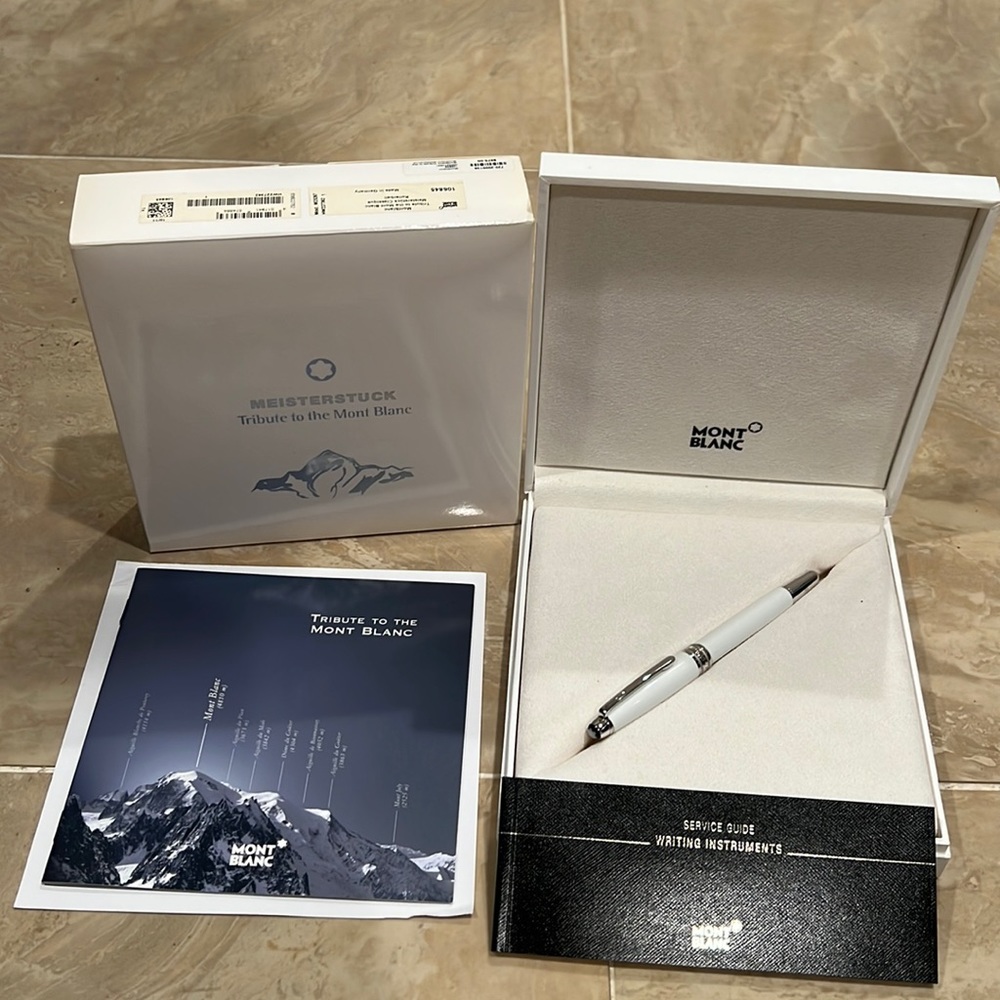 Authentic Mont Blanc - White / White Gold “Tribute to the Mont Blanc”